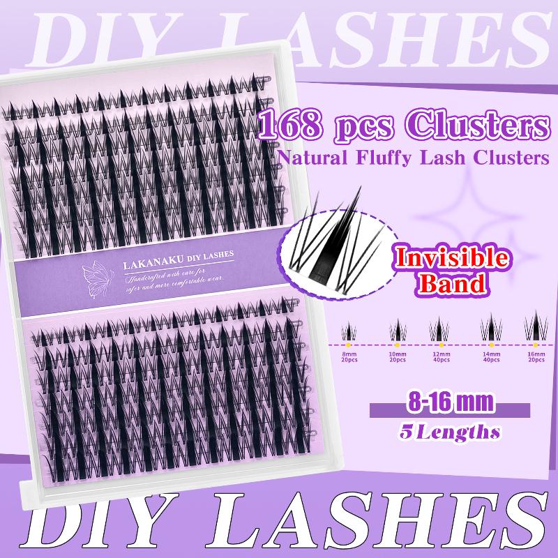 Eyelash Extensions - Ciglia Naturali a Ciuffetti, Applicazione Facile,