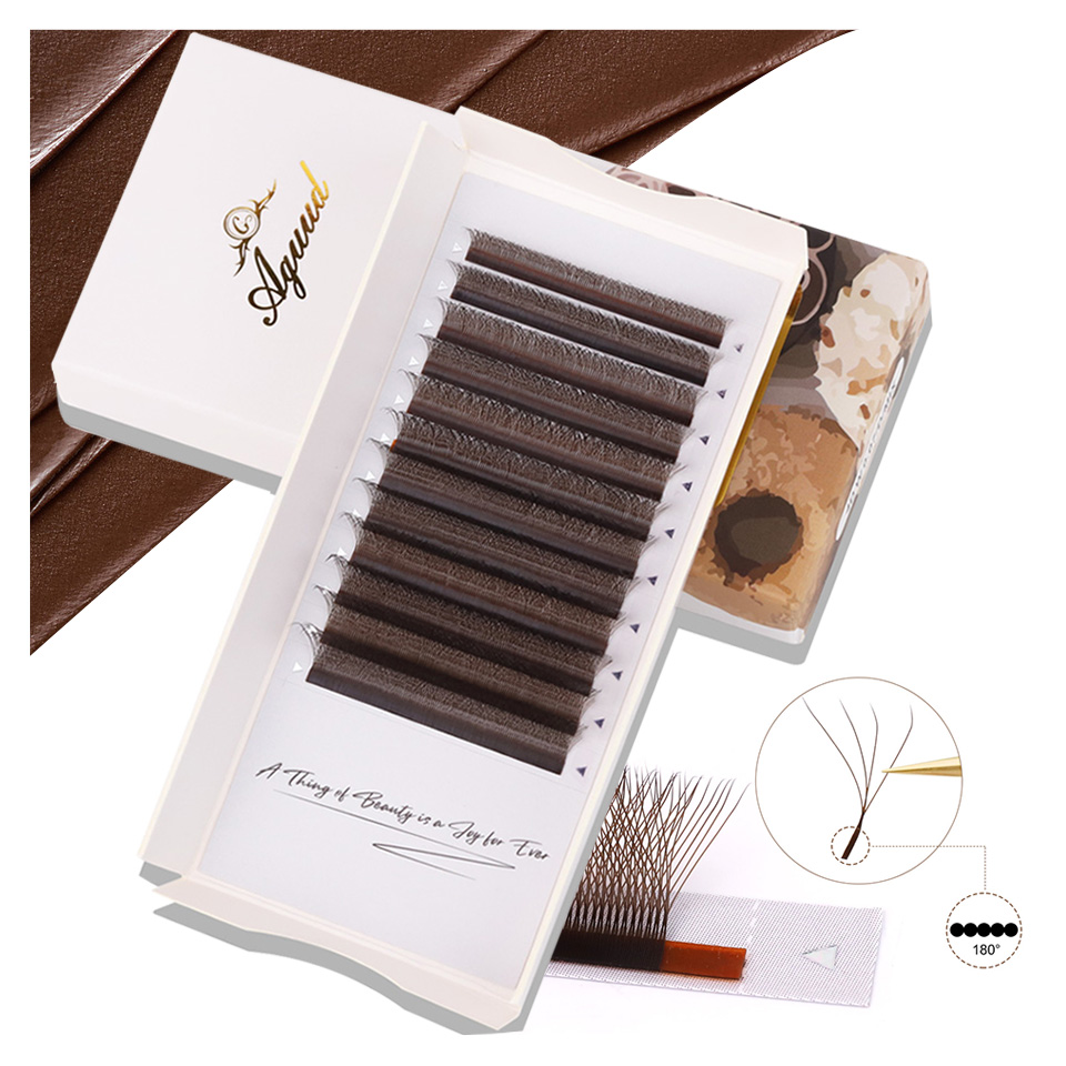 Eyelash Extension Yelix - AGUUD Extension ciglia marroni 4D a